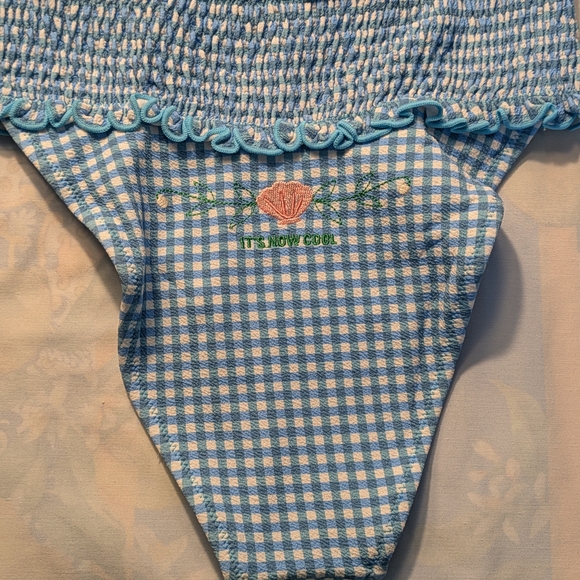 Blue Gingham Bikini Set - Picture 3 of 5